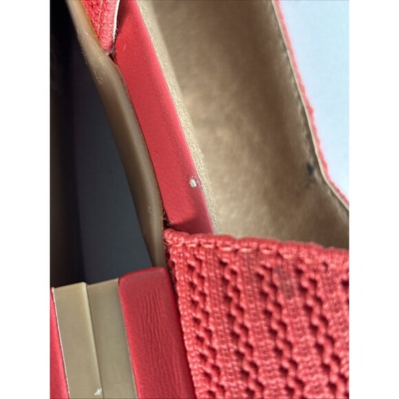 Nordstrom Rack Coral Pointed Toe Ballet Flats Womens 7.5 M Slip On Salmon - Picture 13 of 14